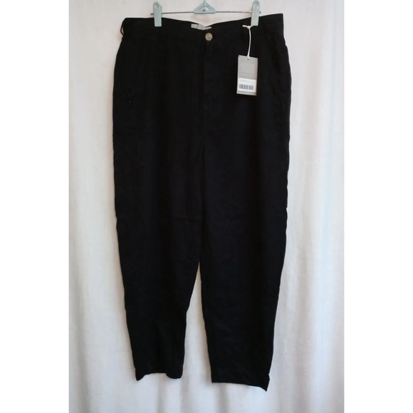 Everlane The Tencel Relaxed Chino Pant Black Soft Pockets Size 16 NWT - Picture 2 of 14